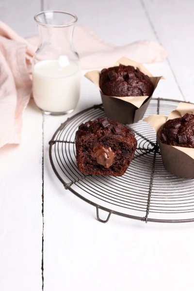 Muffin Chocolat fourré noisette